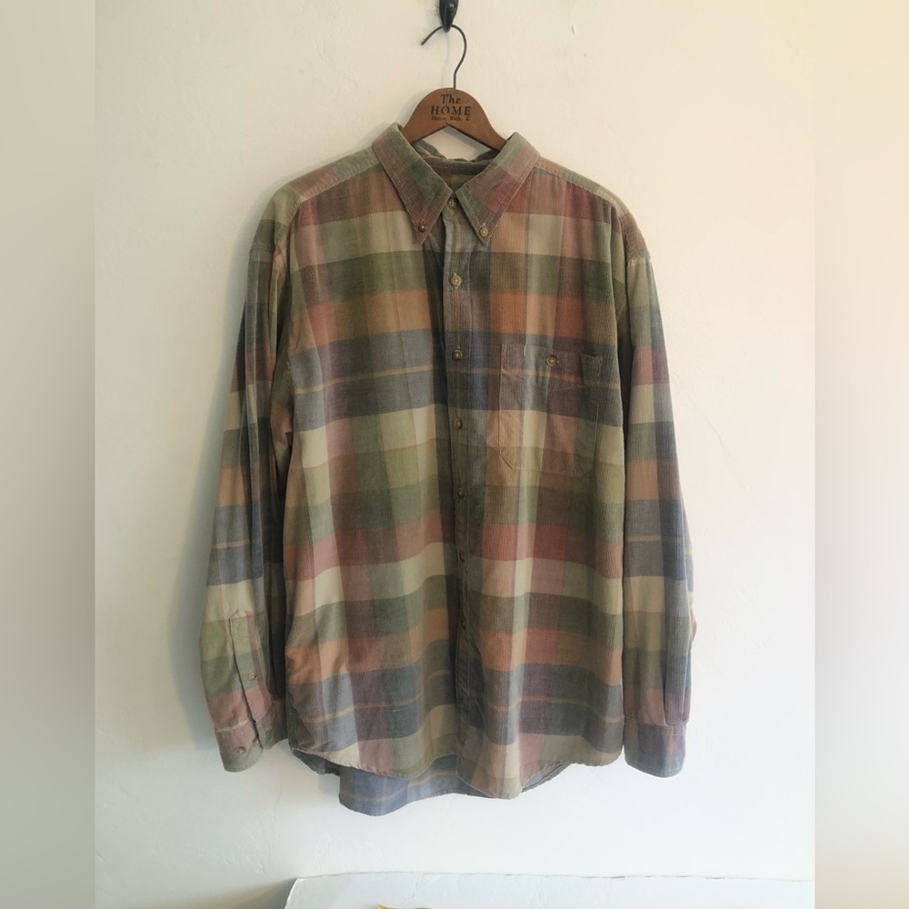 The Territory Ahead Shirt Men's L Corduroy Long Sleeved Button Down